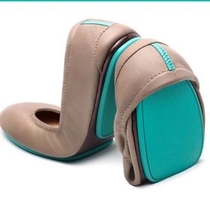 Tieks Ballerina Flats Women Taupe Leather Shoes Size 8